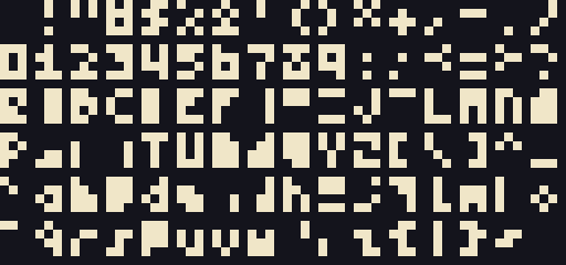 The 3x4 font