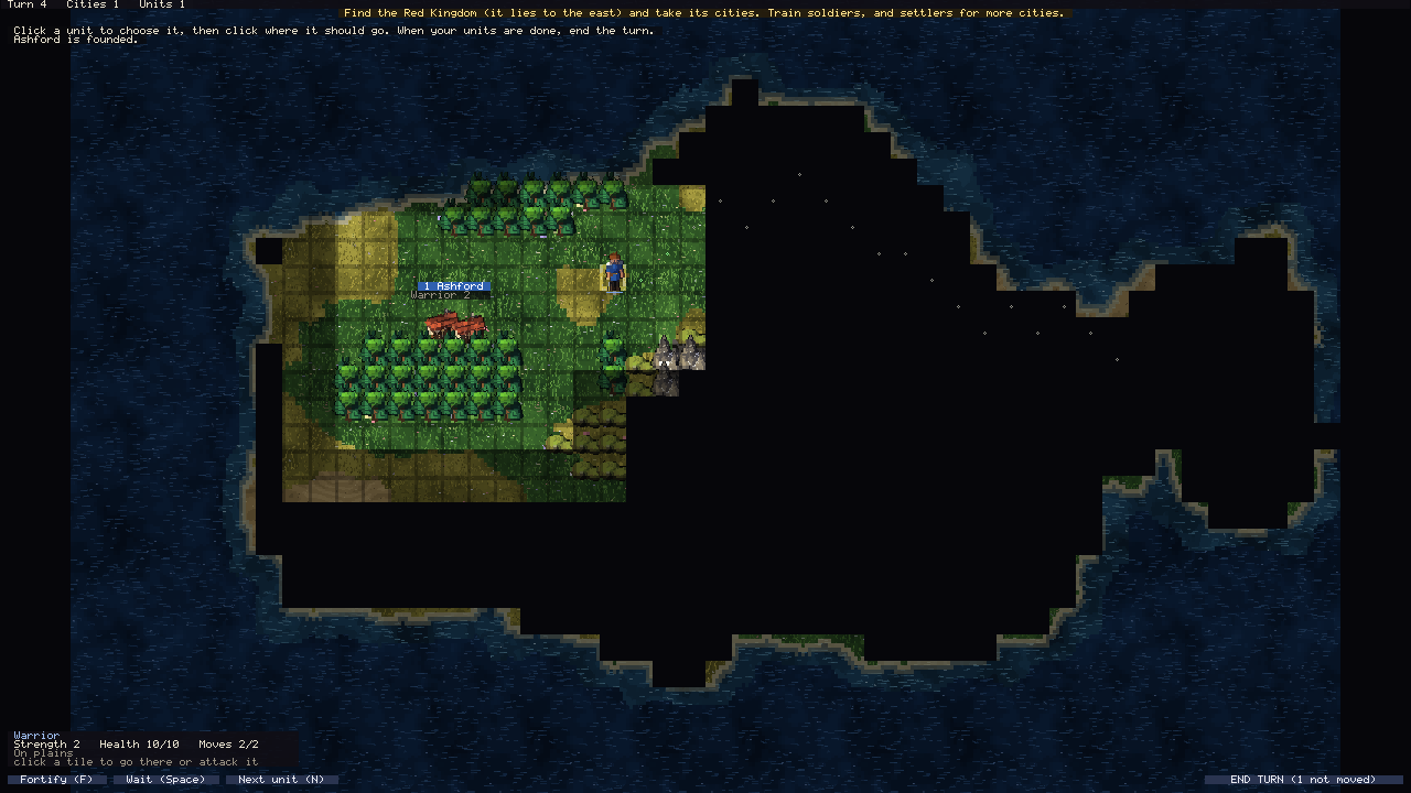 The RuneKingdoms starter: the capital, the warrior gone east into the fog
